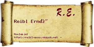 Reibl Ernő névjegykártya